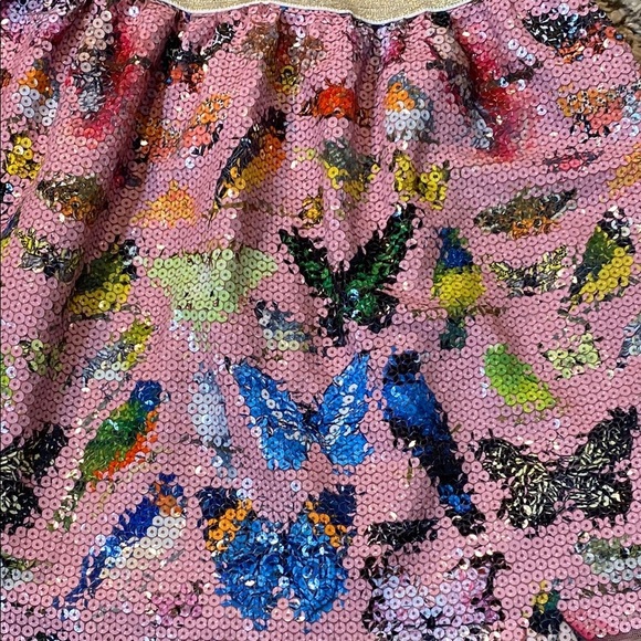 Kelzuki X H&M Pink and Blue Sequin Bubble Mini Skirt - Picture 4 of 5